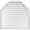 Ekena Millwork Octagonal Top Surface Mount PVC Gable Vent w/ 2"W x 1-1/2"P Brickmould Frame, 42"W x 40"H GVPOT42X4002SN - alternate 1